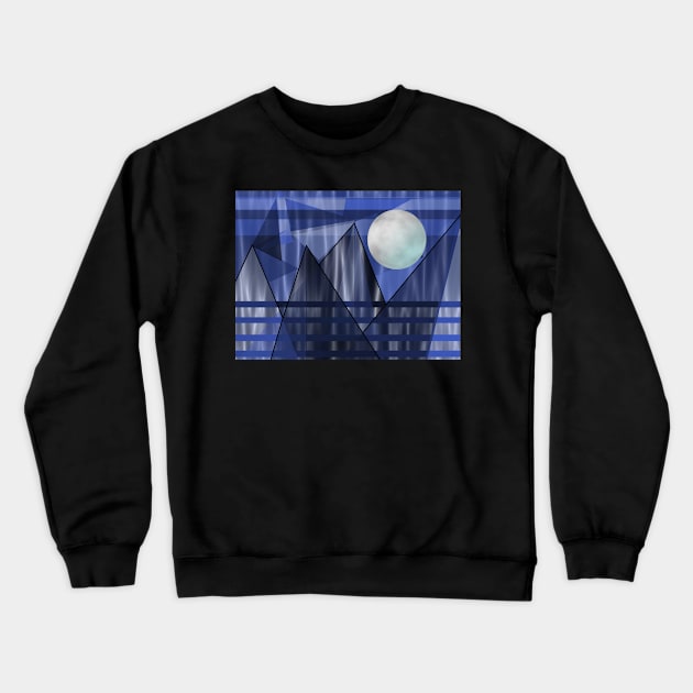 MOON Over the Mountains Crewneck Sweatshirt by SartorisArt1